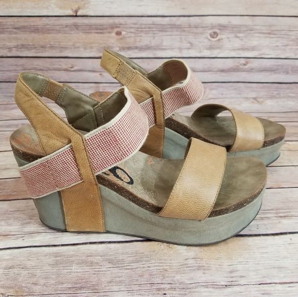 OTBT Shoes - OTBT Bushnell 8 Leather Sandals Wedges Shoes